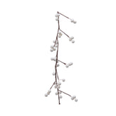 Decoris Garland with Foam Berries 130cm - White